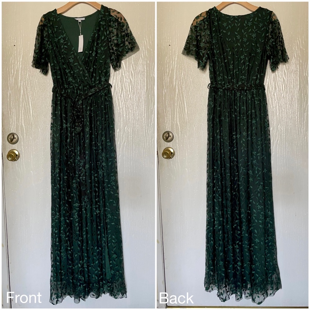 Marseille Embossed Maxi Dress | Green - M